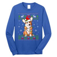 Cute Funny Ugly Christmas Corgi Dog Xmas Lights Gift Long Sleeve Shirt