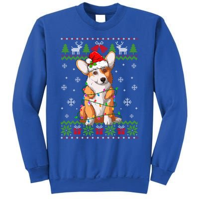 Cute Funny Ugly Christmas Corgi Dog Xmas Lights Gift Sweatshirt