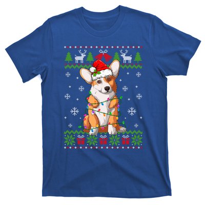 Cute Funny Ugly Christmas Corgi Dog Xmas Lights Gift T-Shirt