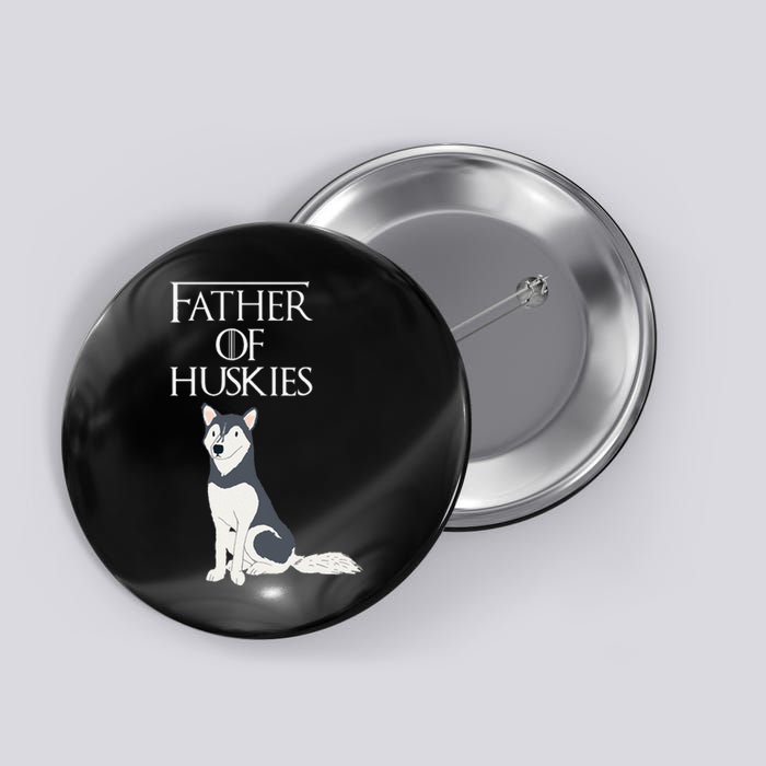 Cute Funny & Unique Siberian Husky Dog Dad & Gift Button