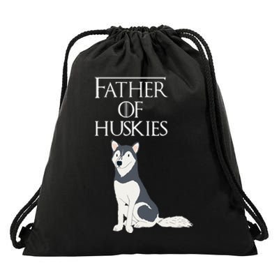 Cute Funny & Unique Siberian Husky Dog Dad & Gift Drawstring Bag