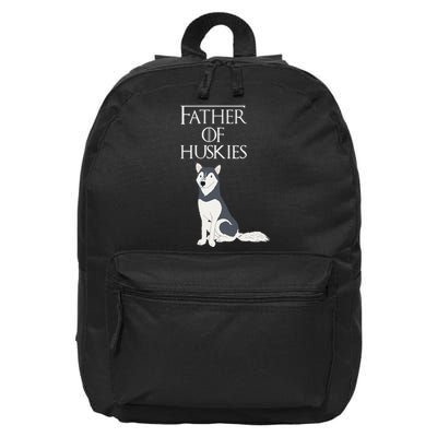 Cute Funny & Unique Siberian Husky Dog Dad & Gift 16 in Basic Backpack