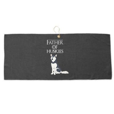 Cute Funny & Unique Siberian Husky Dog Dad & Gift Large Microfiber Waffle Golf Towel