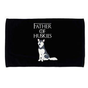 Cute Funny & Unique Siberian Husky Dog Dad & Gift Microfiber Hand Towel