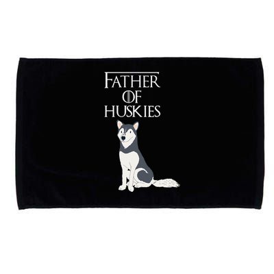 Cute Funny & Unique Siberian Husky Dog Dad & Gift Microfiber Hand Towel