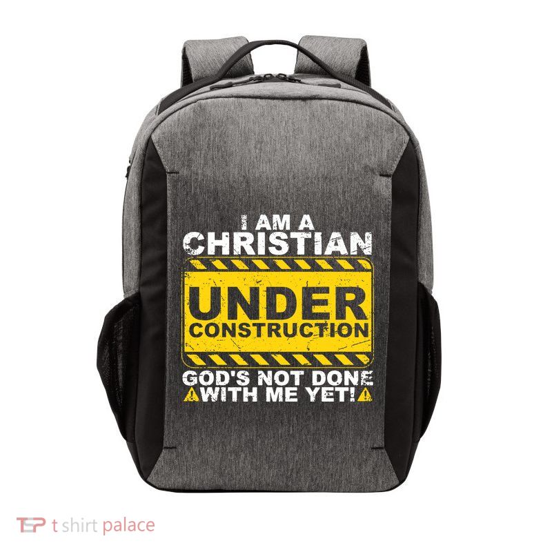 Christian Funny Under Construction Gift Catholic Vector Backpack