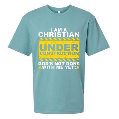 Christian Funny Under Construction Gift Catholic Sueded Cloud Jersey T-Shirt
