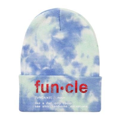 Cool Fun Uncle Fun Cle Like A Dad Definition Uncle Gifts  Tie Dye 12in Knit Beanie