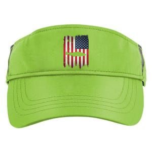 Cod Fish Usa American Flag 4th Of July Patriotic Fishing Gift Adult Drive Performance Visor