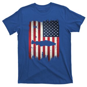 Cod Fish Usa American Flag 4th Of July Patriotic Fishing Gift T-Shirt