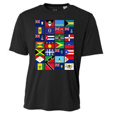 Caribbean Flags Unity Pride Souvenir Geography Gift Cooling Performance Crew T-Shirt