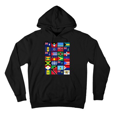 Caribbean Flags Unity Pride Souvenir Geography Gift Hoodie