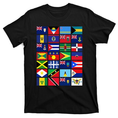 Caribbean Flags Unity Pride Souvenir Geography Gift T-Shirt