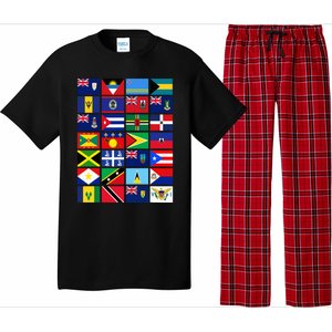 Caribbean Flags Unity Pride Souvenir Geography Gift Pajama Set