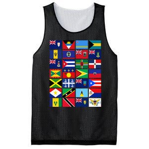 Caribbean Flags Unity Pride Souvenir Geography Gift Mesh Reversible Basketball Jersey Tank