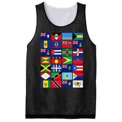 Caribbean Flags Unity Pride Souvenir Geography Gift Mesh Reversible Basketball Jersey Tank