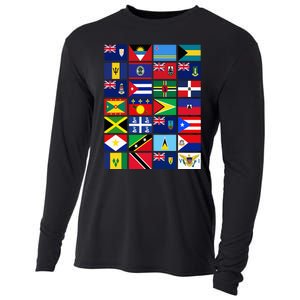 Caribbean Flags Unity Pride Souvenir Geography Gift Cooling Performance Long Sleeve Crew