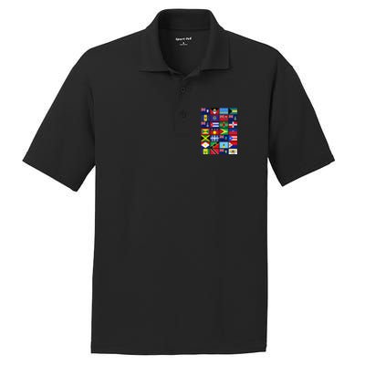 Caribbean Flags Unity Pride Souvenir Geography Gift PosiCharge RacerMesh Polo