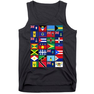 Caribbean Flags Unity Pride Souvenir Geography Gift Tank Top