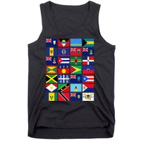 Caribbean Flags Unity Pride Souvenir Geography Gift Tank Top