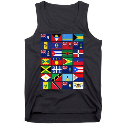 Caribbean Flags Unity Pride Souvenir Geography Gift Tank Top