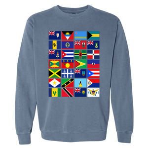 Caribbean Flags Unity Pride Souvenir Geography Gift Garment-Dyed Sweatshirt