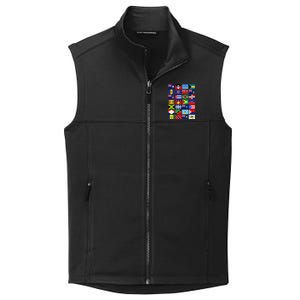 Caribbean Flags Unity Pride Souvenir Geography Gift Collective Smooth Fleece Vest