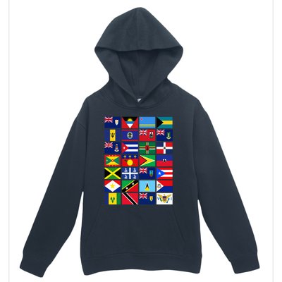 Caribbean Flags Unity Pride Souvenir Geography Gift Urban Pullover Hoodie