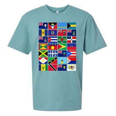 Caribbean Flags Unity Pride Souvenir Geography Gift Sueded Cloud Jersey T-Shirt