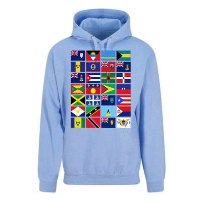 Caribbean Flags Unity Pride Souvenir Geography Gift Unisex Surf Hoodie