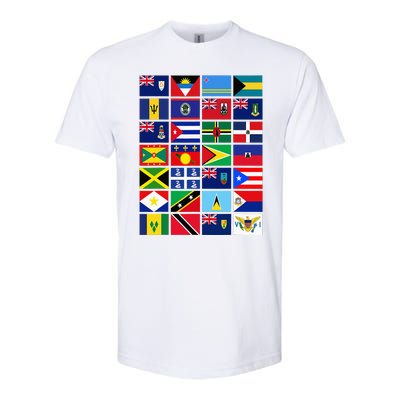 Caribbean Flags Unity Pride Souvenir Geography Gift Softstyle CVC T-Shirt