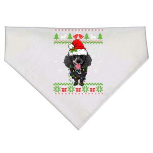 Cute Funny Ugly Christmas Poodle Dog Xmas Lights Gift USA-Made Doggie Bandana