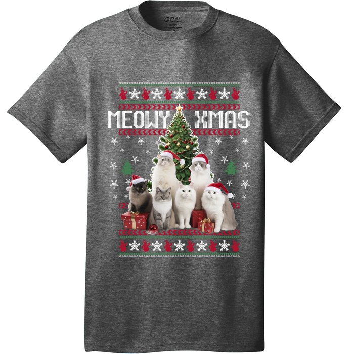 Cat Funny Ugly Christmas T-Shirt