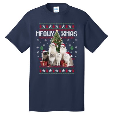 Cat Funny Ugly Christmas Tall T-Shirt