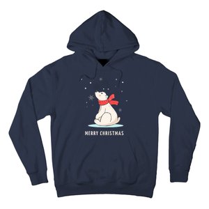 Cute Funny & Unique Christmas Polar Bear & Snow Gift Hoodie