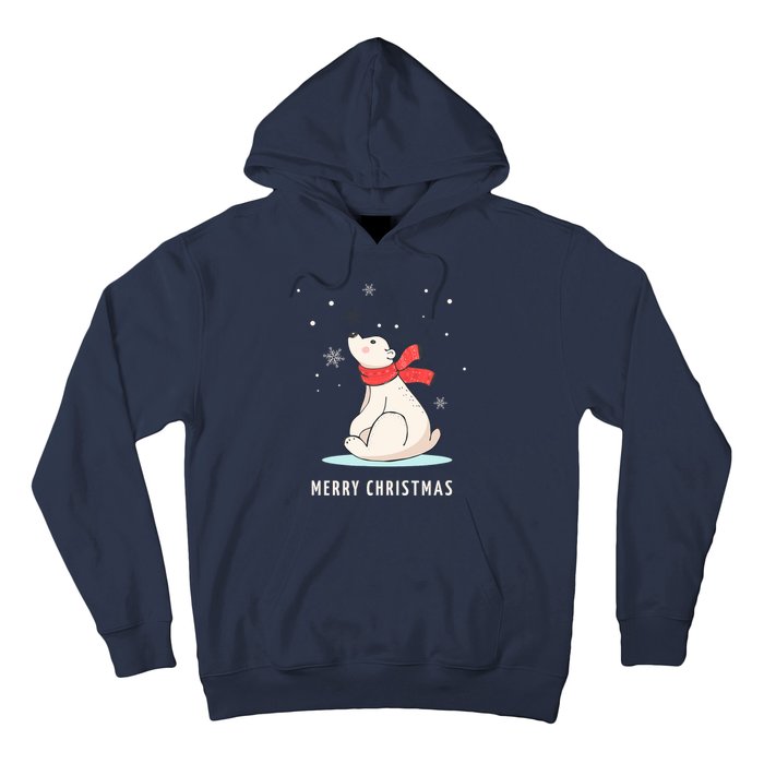 Cute Funny & Unique Christmas Polar Bear & Snow Gift Hoodie