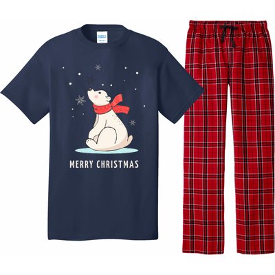 Cute Funny & Unique Christmas Polar Bear & Snow Gift Pajama Set