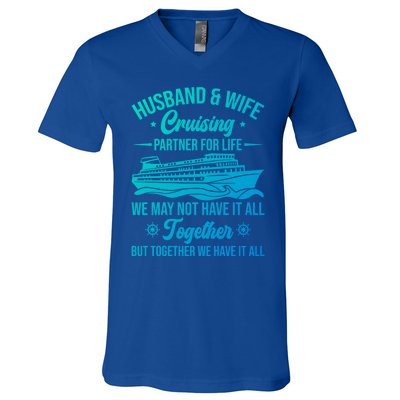 Cruising Family Vacation Husband Wife Cruising Partner Gift V-Neck T-Shirt