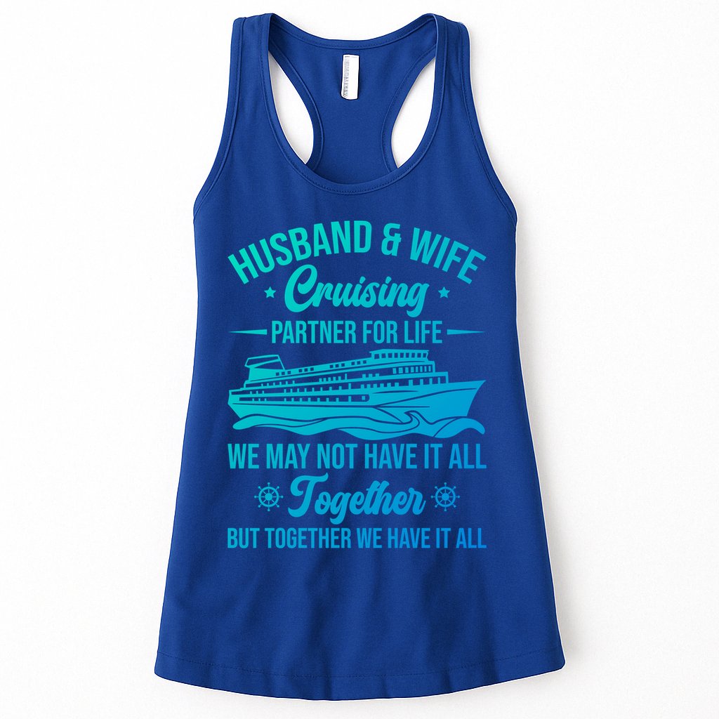Cruising Family Vacation Husband Wife Cruising Partner Gift Womens Tank Top