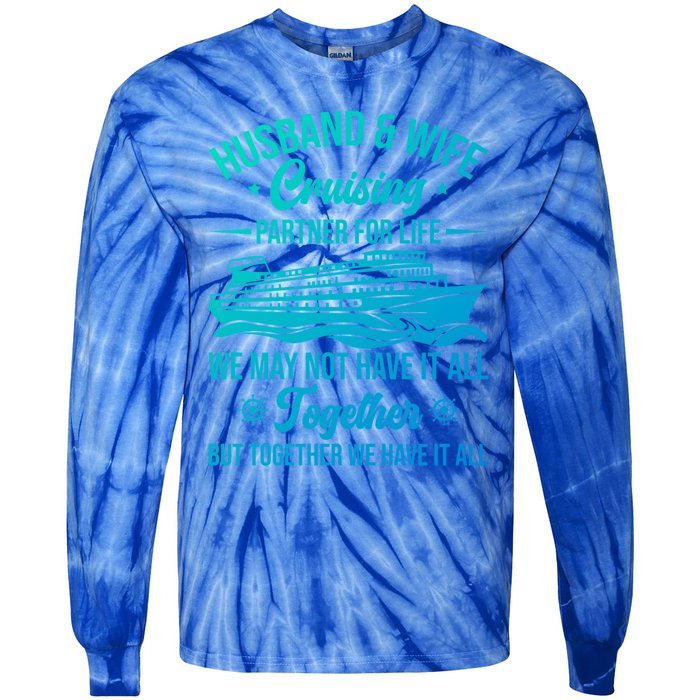 Cruising Family Vacation Husband Wife Cruising Partner Gift Tie-Dye Long Sleeve Shirt