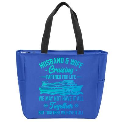Cruising Family Vacation Husband Wife Cruising Partner Gift Zip Tote Bag