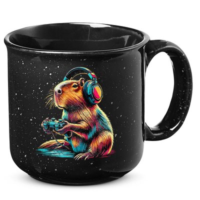 Capybara Funny Video Games Capybara 15oz Campfire Ceramic Mug