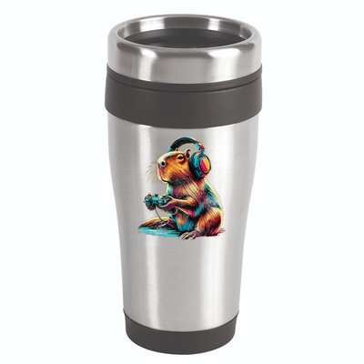 Capybara Funny Video Games Capybara 16oz Travel Tumbler