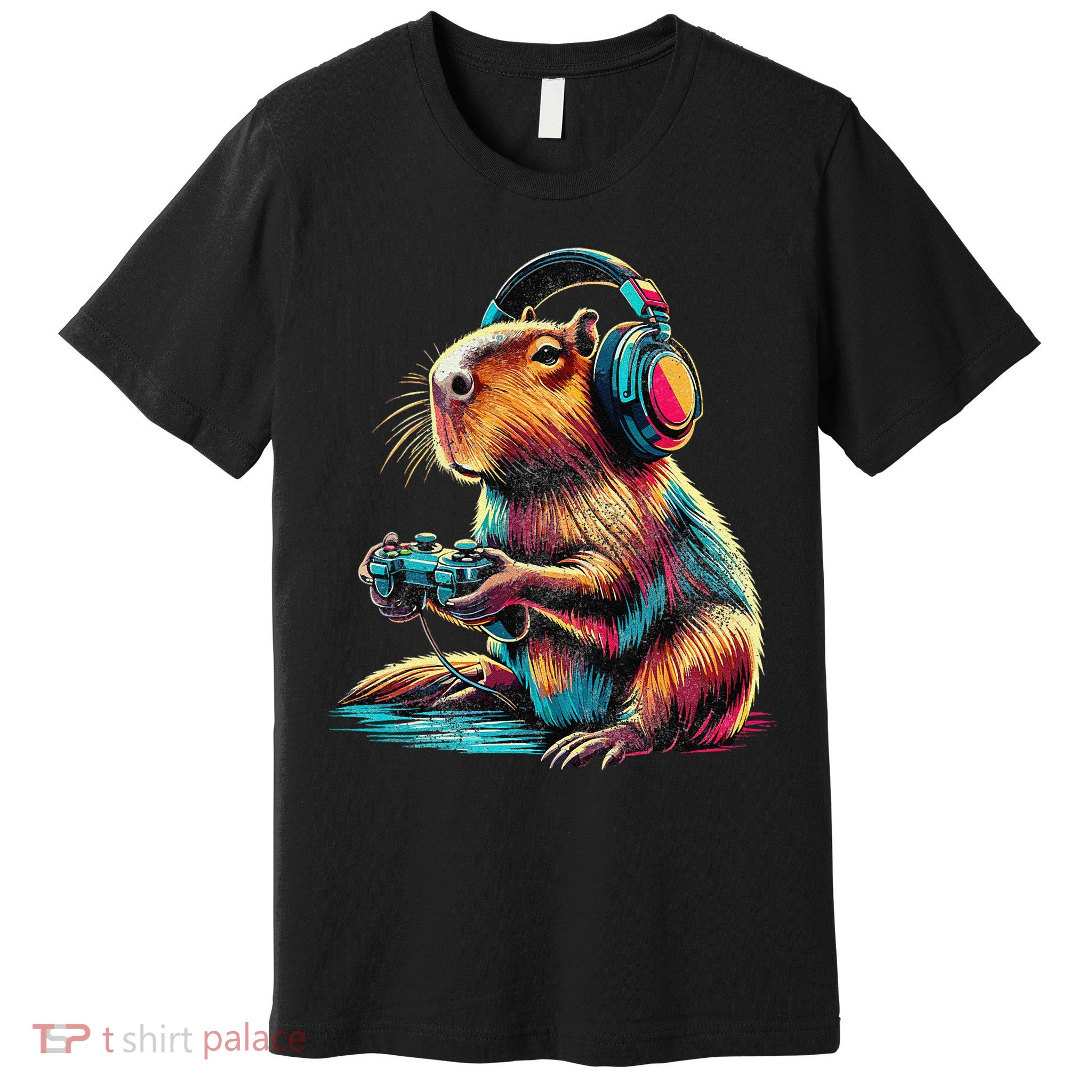 Capybara Funny Video Games Capybara Premium T-Shirt