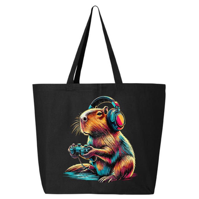 Capybara Funny Video Games Capybara 25L Jumbo Tote