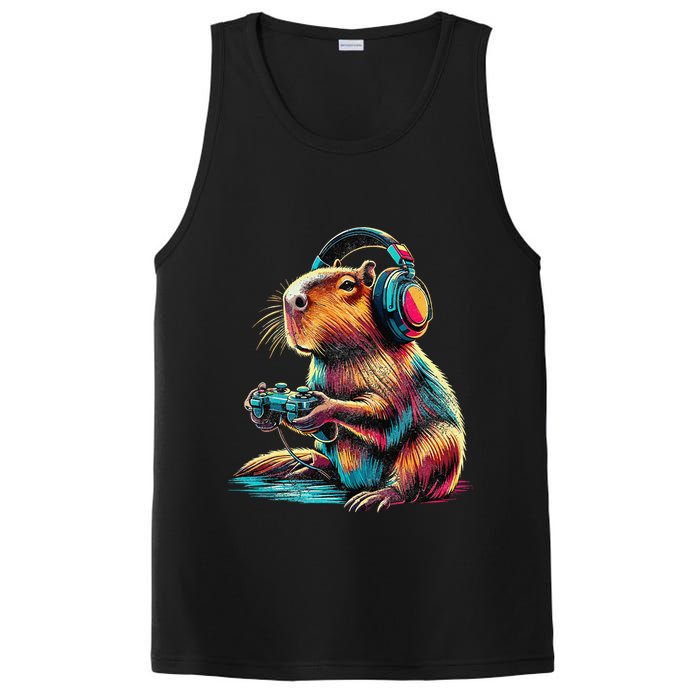 Capybara Funny Video Games Capybara PosiCharge Competitor Tank