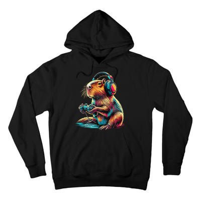 Capybara Funny Video Games Capybara Tall Hoodie