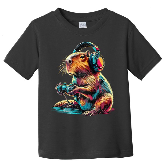 Capybara Funny Video Games Capybara Toddler T-Shirt
