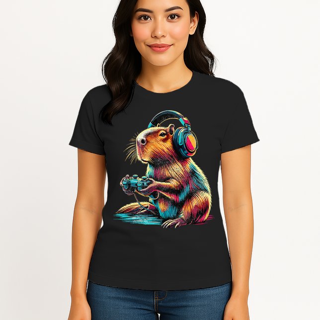 Capybara Funny Video Games Capybara Womens T-Shirt