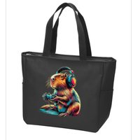Capybara Funny Video Games Capybara Zip Tote Bag